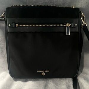 Michael Kors Black Crossbody Bag with Gold Accents